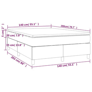 Κρεβάτι Boxspring με Στρώμα Καφέ 140x200εκ. από Συνθετικό Δέρμα - Pakobazaar