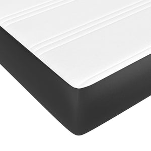 Κρεβάτι Boxspring με Στρώμα Μαύρο 160x200εκ.από Συνθετικό Δέρμα