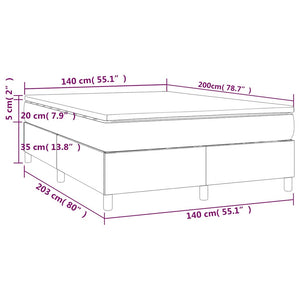 Κρεβάτι Boxspring με Στρώμα Σκούρο Πράσινο 140x200εκ. Βελούδινο
