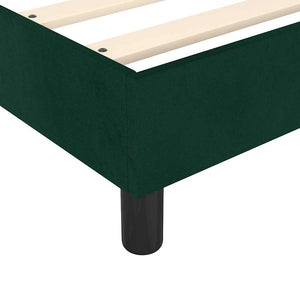 Κρεβάτι Boxspring με Στρώμα Σκούρο Πράσινο 160x200εκ. Βελούδινο