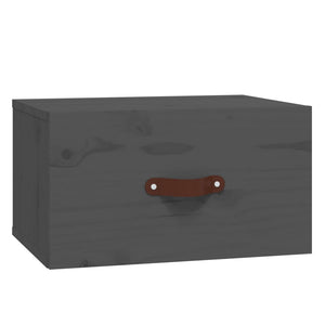 Κομοδίνα Επιτοίχια 2 τεμ. Γκρι 40 x 29,5 x 22 εκ.