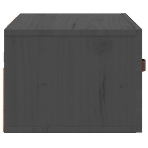 Κομοδίνα Επιτοίχια 2 τεμ. Γκρι 40 x 29,5 x 22 εκ.