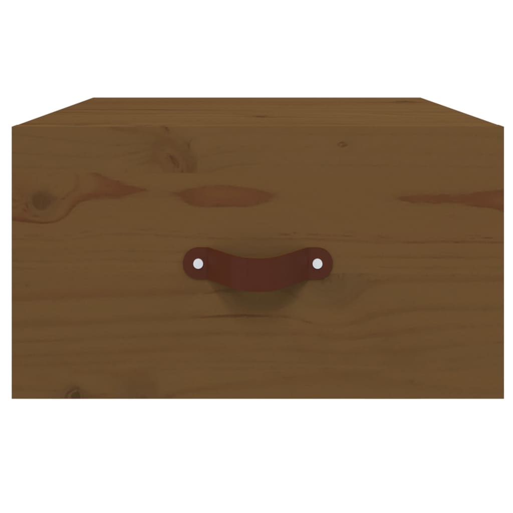 Κομοδίνα Επιτοίχια 2 Τεμ. Καφέ Μελί 40x29,5x22 εκ.