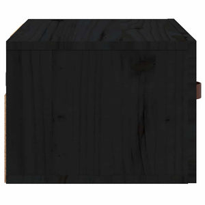 Κομοδίνο Επιτοίχιο Μαύρη 40x29,5x22 εκ.