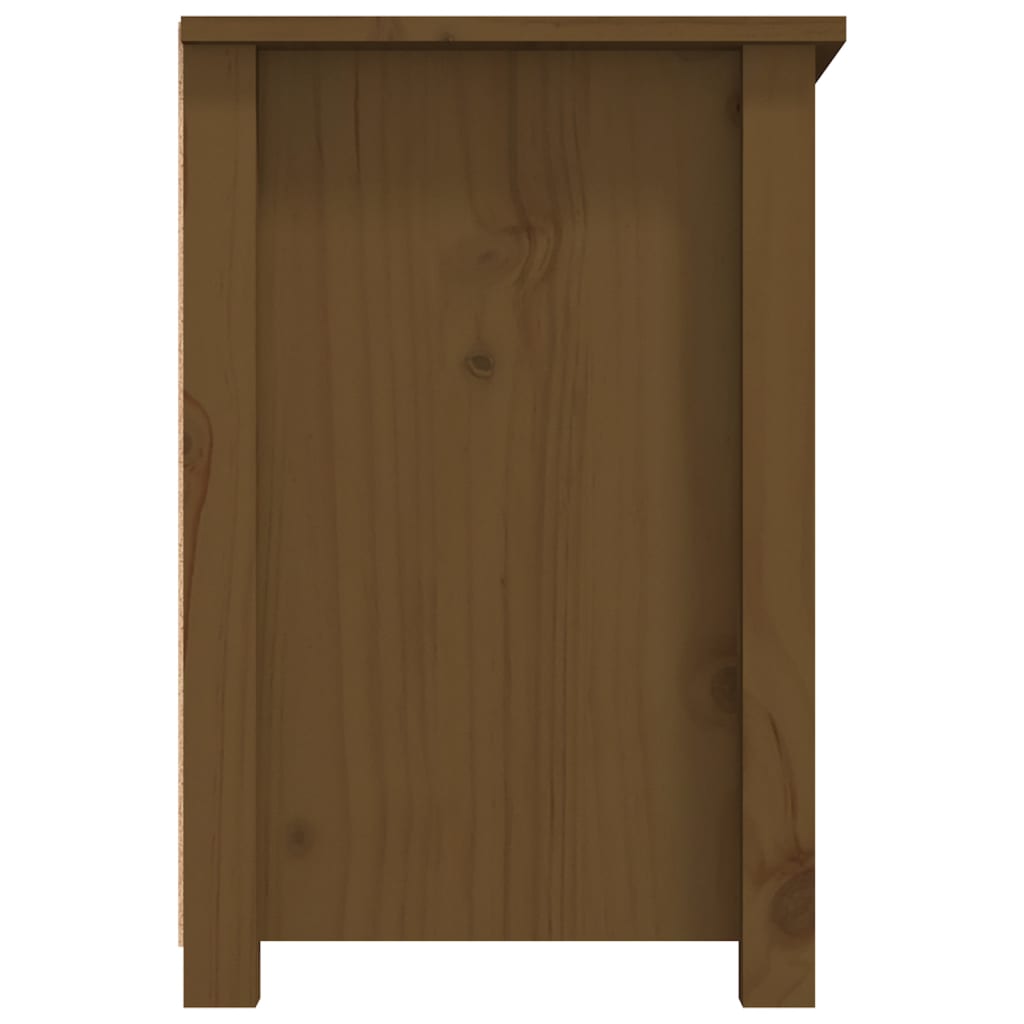 Έπιπλο Τηλεόρασης Μελί Καφέ 79x35x52 εκ. από Μασίφ Ξύλο Πεύκου - Pakobazaar