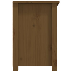Έπιπλο Τηλεόρασης Μελί Καφέ 79x35x52 εκ. από Μασίφ Ξύλο Πεύκου - Pakobazaar