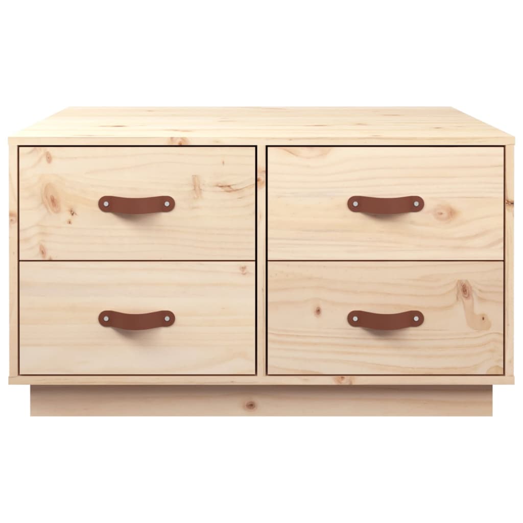 Τραπεζάκι Σαλονιού 80 x 80 x 45 εκ. από Μασίφ Ξύλο Πεύκου - Pakobazaar