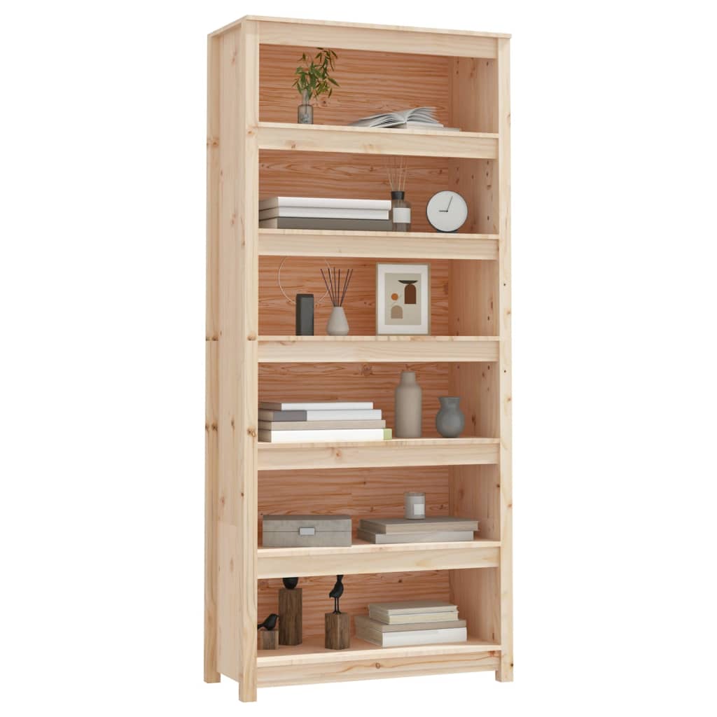 Βιβλιοθήκη 80 x 35 x 183 εκ. από Μασίφ Ξύλο Πεύκου - Pakobazaar