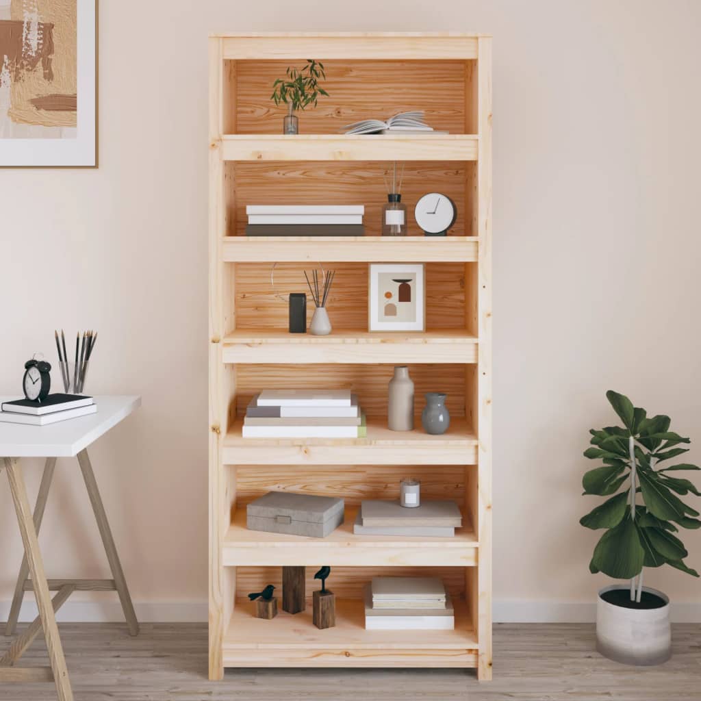 Βιβλιοθήκη 80 x 35 x 183 εκ. από Μασίφ Ξύλο Πεύκου - Pakobazaar