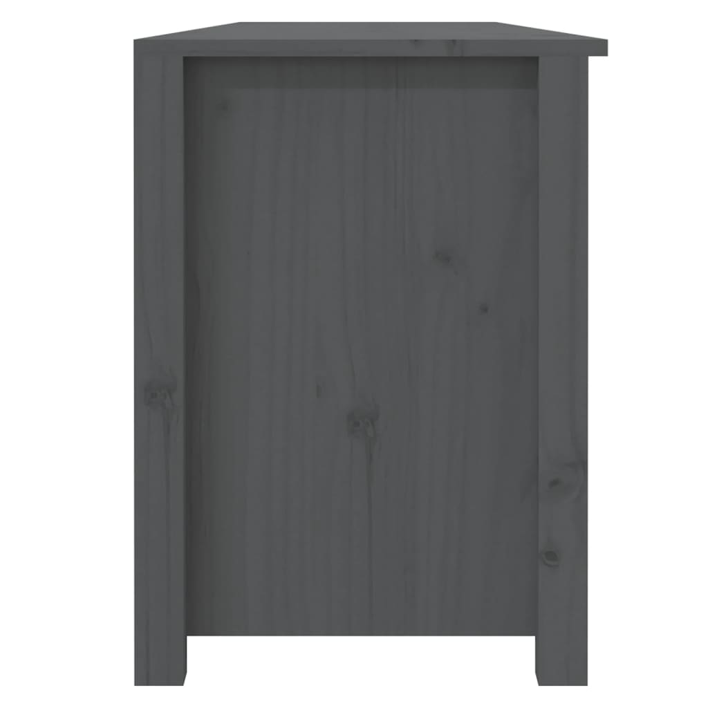 Παπουτσοθήκη Γκρι 160 x 36,5 x 50 εκ. από Μασίφ Ξύλο Πεύκου