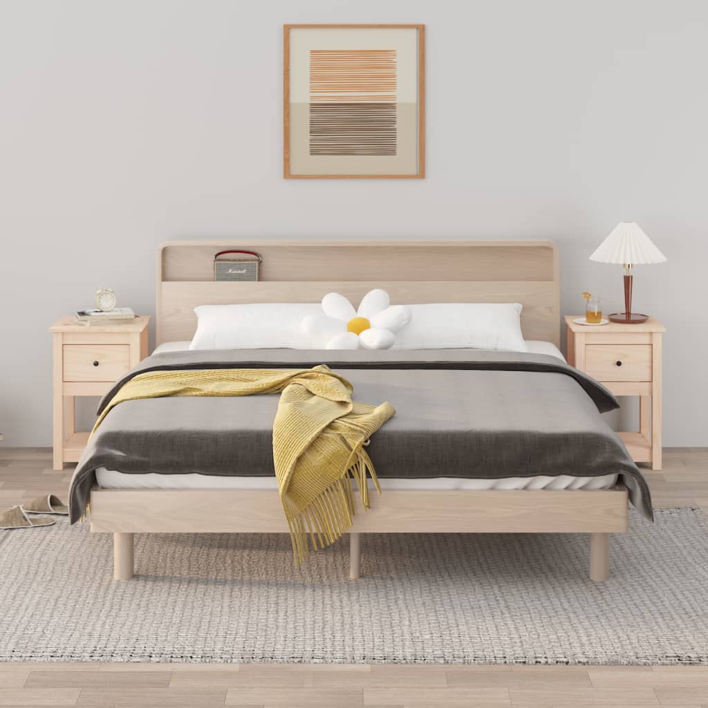 Κομοδίνα 2 τεμ. 40 x 35 x 61,5 εκ. από Μασίφ Ξύλο Πεύκου