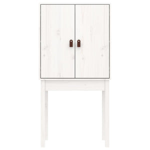 Ντουλάπι Ψηλό Λευκό 60 x 40 x 120 εκ. από Μασίφ Ξύλο Πεύκου