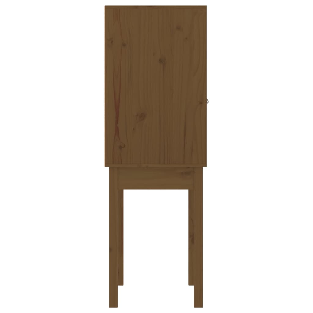 Ντουλάπι Ψηλό Καφέ Μέλι 60x40x120 εκ. από Μασίφ Ξύλο Πεύκου