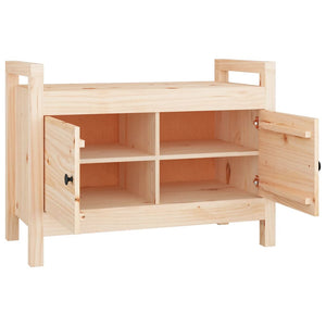 Παγκάκι Χολ 80 x 40 x 60 εκ. από Μασίφ Ξύλο Πεύκου - Pakobazaar