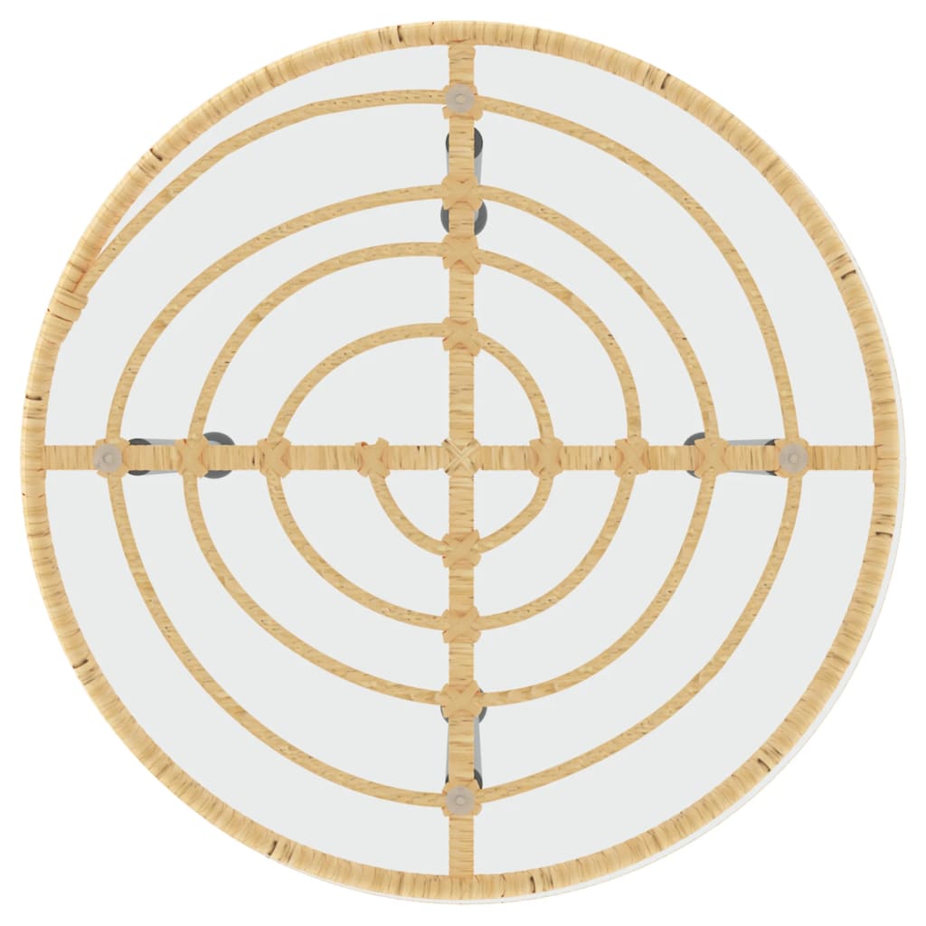 Τραπεζαρία Ø50 εκ.  από Ψημένο Γυαλί και Ατσάλι