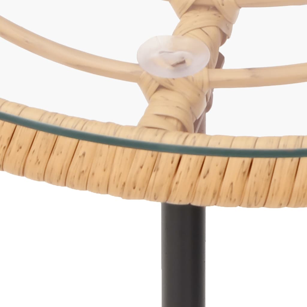 Τραπεζαρία Ø50 εκ.  από Ψημένο Γυαλί και Ατσάλι