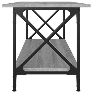 Τραπεζάκι Σαλονιού Γκρι Sonoma 100x45x45 εκ Επεξ Ξύλο + Σίδηρος - Pakobazaar