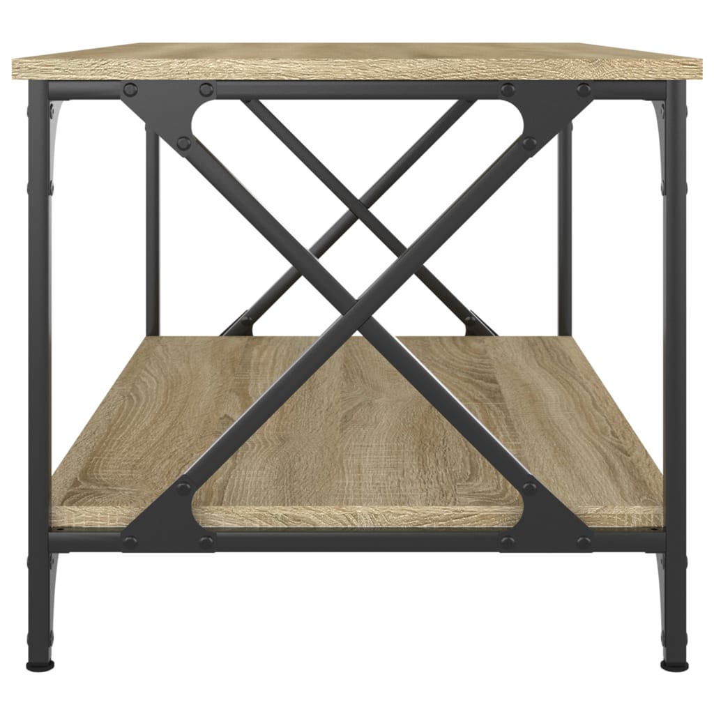 Τραπεζάκι Σαλονιού Sonoma Δρυς 80x50x45 εκ Επεξ. Ξύλο + Σίδηρος