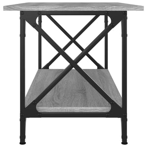 Τραπεζάκι Σαλονιού Γκρι Sonoma 80x45x45 εκ Επεξ Ξύλο + Σίδηρος
