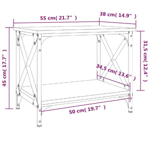 Βοηθητικό Τραπέζι Καπνιστή Δρυς 55x38x45 εκ. Επεξεργασμένο Ξύλο