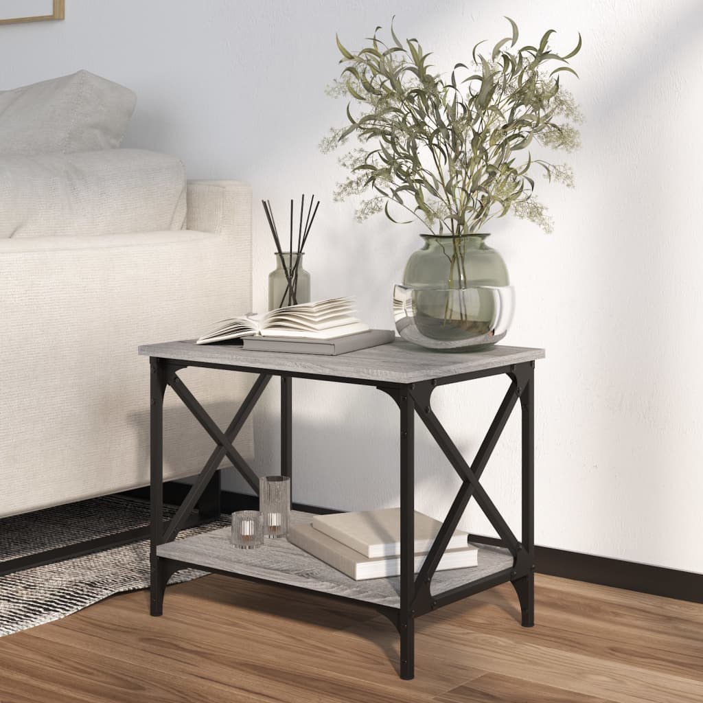 Βοηθητικό Τραπέζι Γκρι Sonoma 55x38x45 εκ. Επεξεργασμένο Ξύλο - Pakobazaar