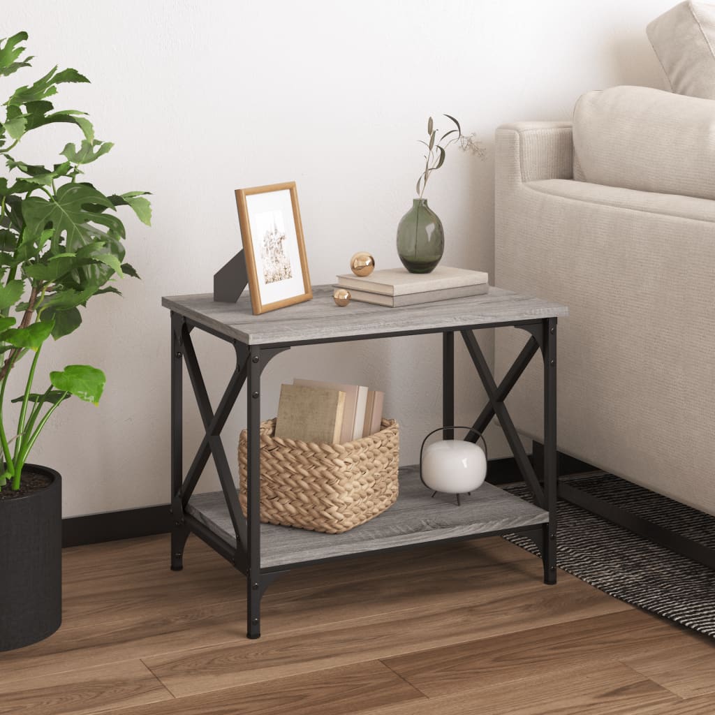 Βοηθητικό Τραπέζι Γκρι Sonoma 55x38x45 εκ. Επεξεργασμένο Ξύλο - Pakobazaar