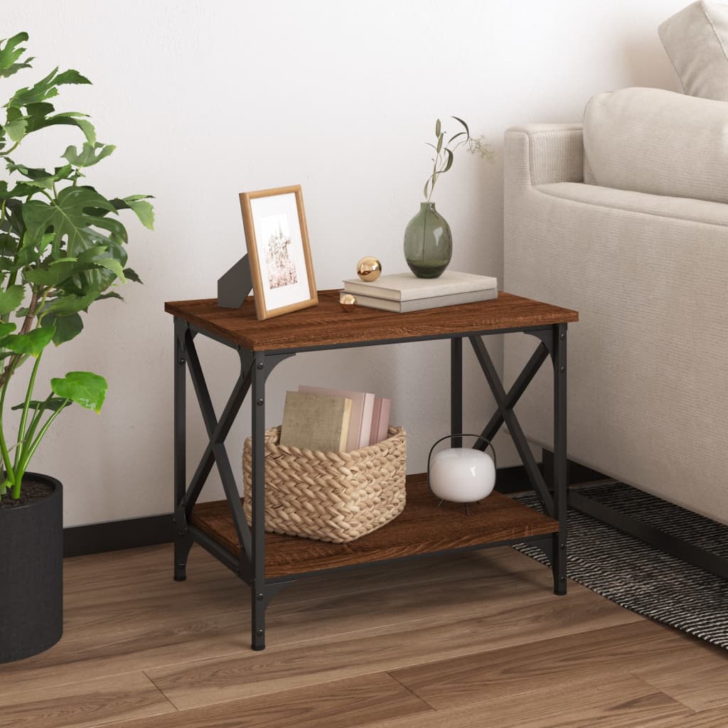 Βοηθητικό Τραπέζι Καφέ Δρυς 55x38x45 εκ. Επεξεργασμένο Ξύλο