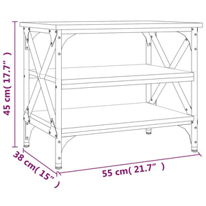 Βοηθητικό Τραπέζι Γκρι Sonoma 55x38x45 εκ. Επεξεργασμένο Ξύλο