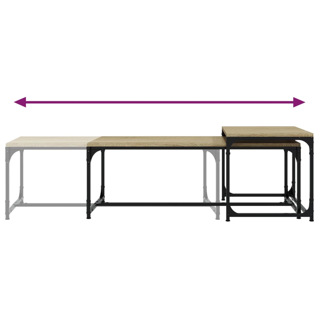 Τραπεζάκια Σαλονιού 2 τεμ Sonoma Δρυς Επεξ. Ξύλο