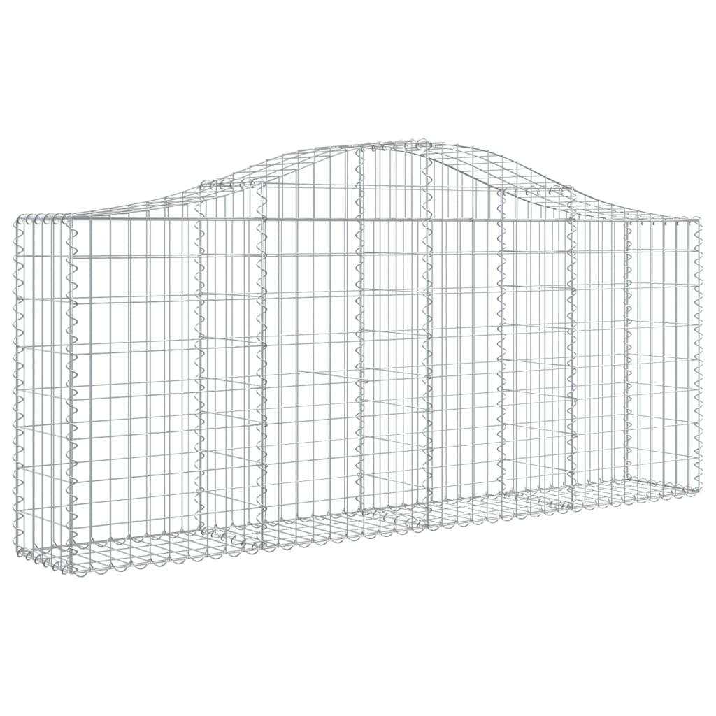 Συρματοκιβώτια Τοξωτά 7 τεμ. 200x30x80/100 εκ. Γαλβαν. Ατσάλι