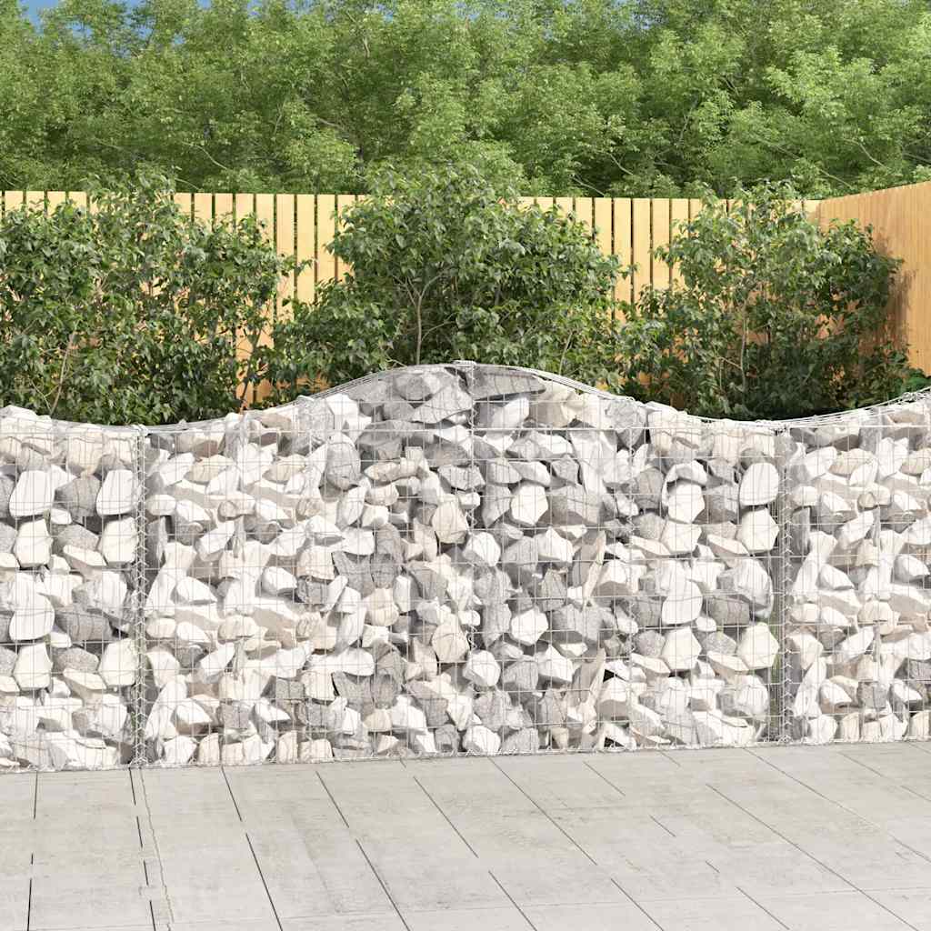 Συρματοκιβώτια Τοξωτά 12 τεμ. 200x30x100/120 εκ. Γαλβαν. Ατσάλι