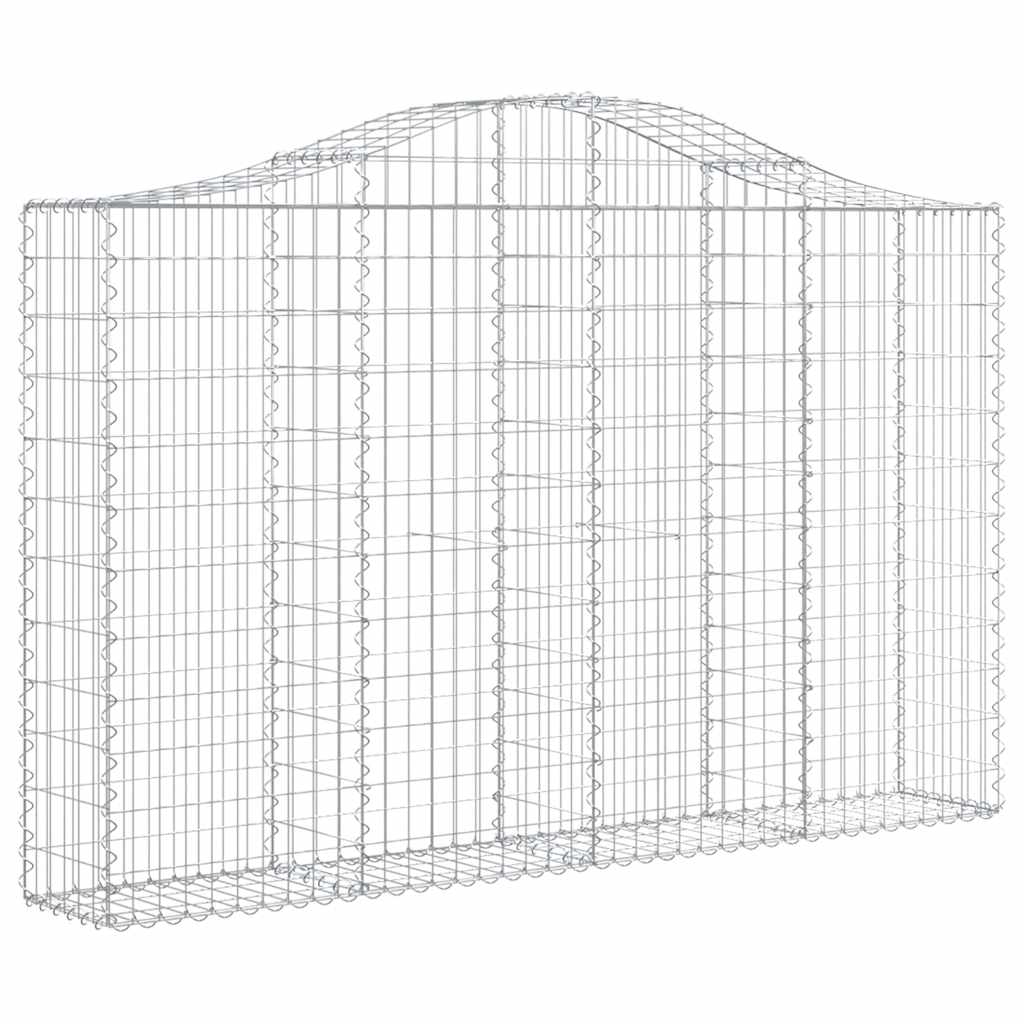 Συρματοκιβώτια Τοξωτά 3 τεμ. 200x30x120/140 εκ. Γαλβαν. Ατσάλι