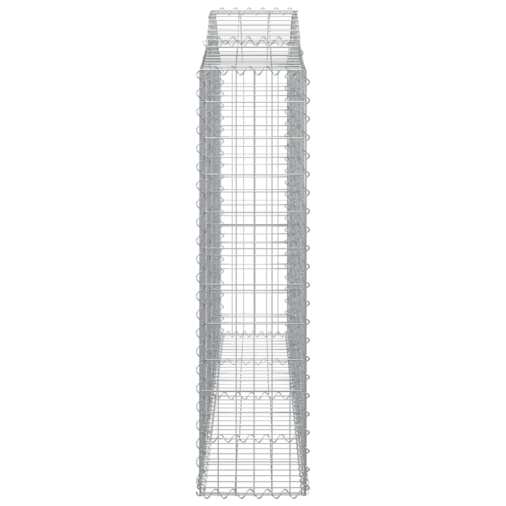 Συρματοκιβώτια Τοξωτά 3 τεμ. 200x30x120/140 εκ. Γαλβαν. Ατσάλι