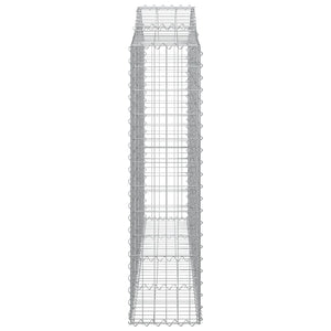 Συρματοκιβώτια Τοξωτά 7 τεμ. 200x30x120/140 εκ. Γαλβαν. Ατσάλι - Pakobazaar