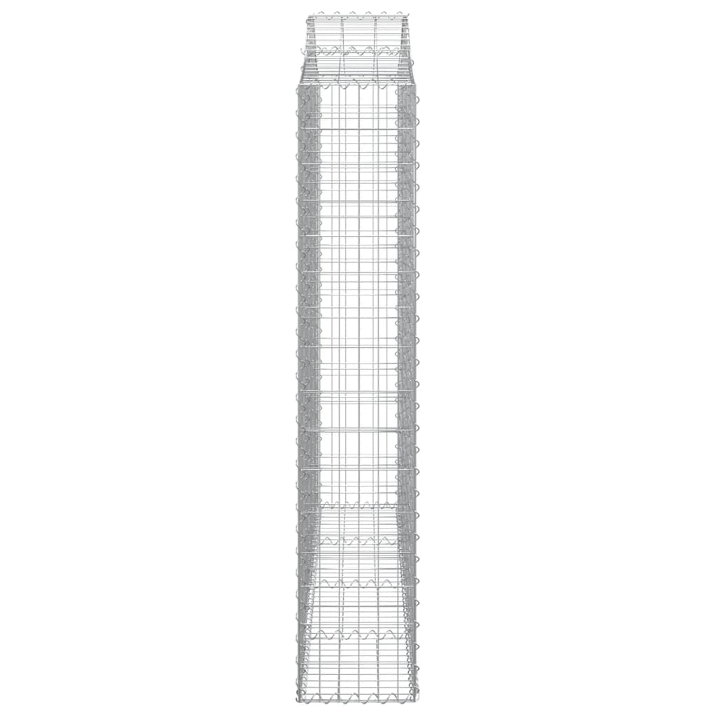 Συρματοκιβώτια Τοξωτά 13 τεμ. 200x30x160/180 εκ. Γαλβαν. Ατσάλι - Pakobazaar
