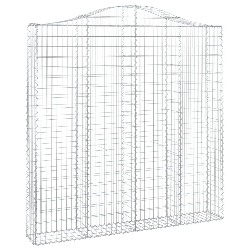 Συρματοκιβώτια Τοξωτά 4 τεμ. 200x30x200/220 εκ. Γαλβαν. Ατσάλι - Pakobazaar