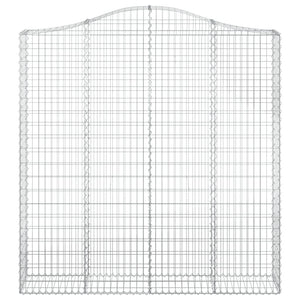 Συρματοκιβώτια Τοξωτά 4 τεμ. 200x30x200/220 εκ. Γαλβαν. Ατσάλι - Pakobazaar
