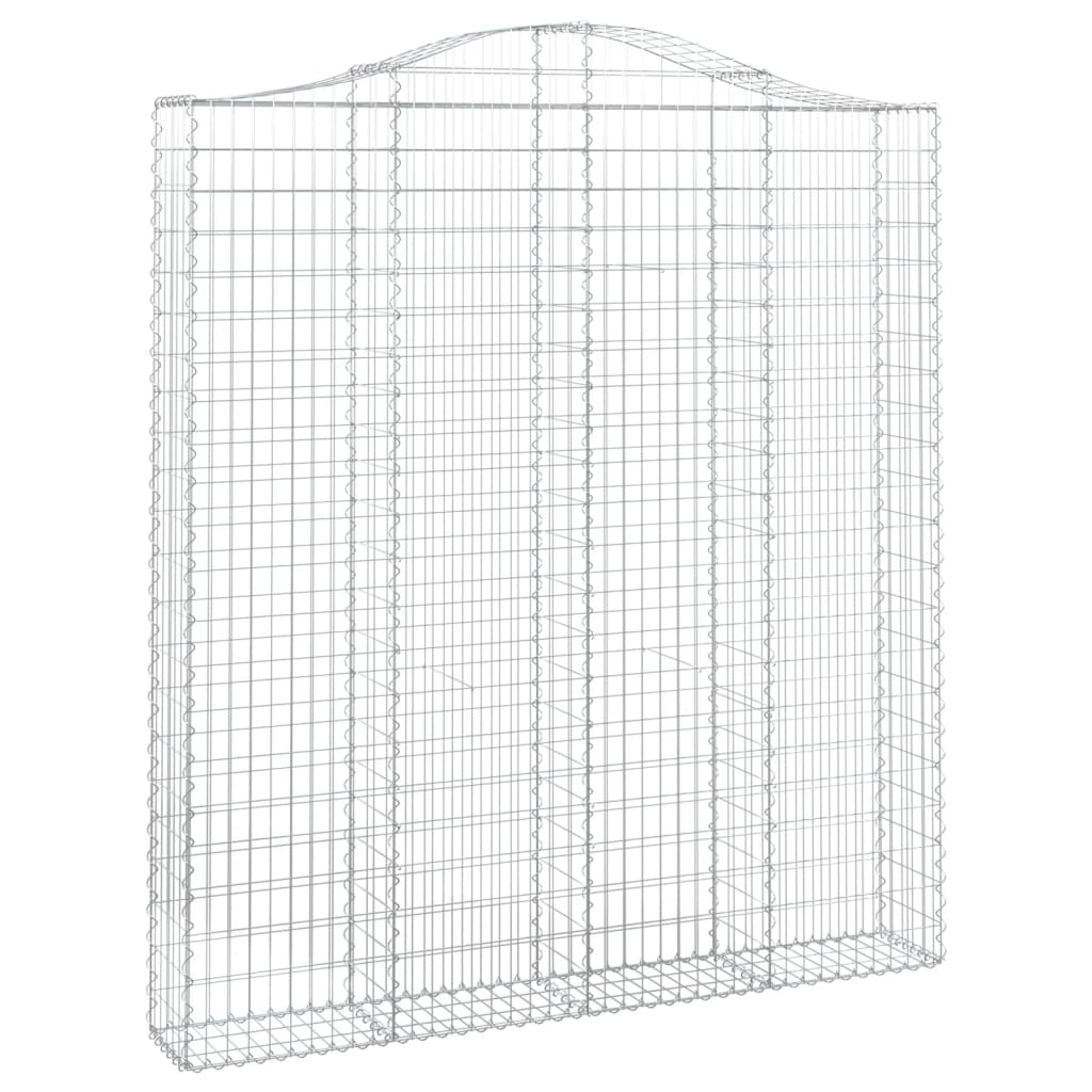 Συρματοκιβώτια Τοξωτά 15 τεμ. 200x30x220/240 εκ. Γαλβαν. Ατσάλι