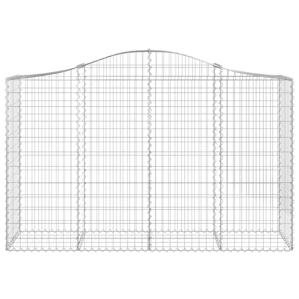 Συρματοκιβώτια Τοξωτά 5 τεμ. 200x50x120/140 εκ. Γαλβαν. Ατσάλι