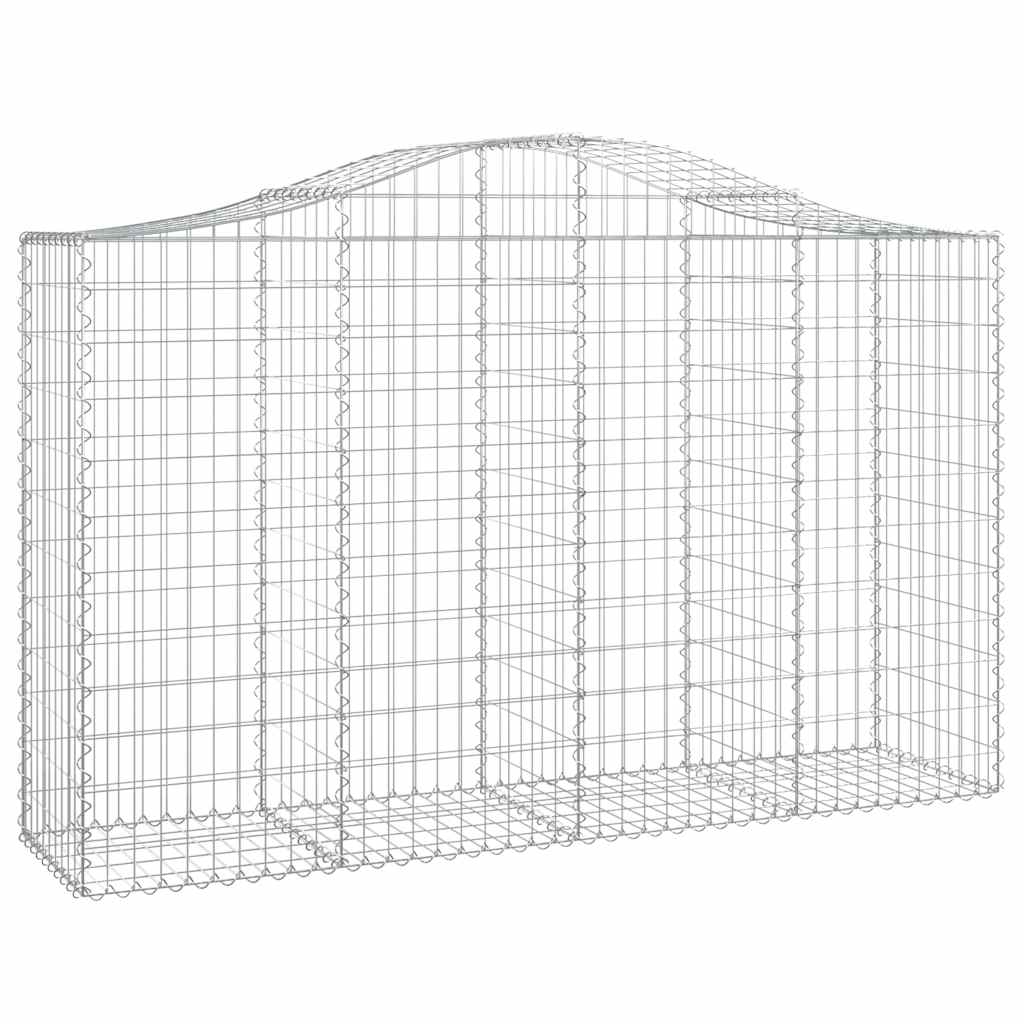 Συρματοκιβώτια Τοξωτά 10 τεμ. 200x50x120/140 εκ. Γαλβαν. Ατσάλι