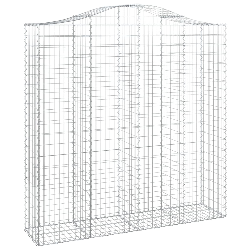 Συρματοκιβώτια Τοξωτά 7 τεμ. 200x50x200/220 εκ. Γαλβαν. Ατσάλι