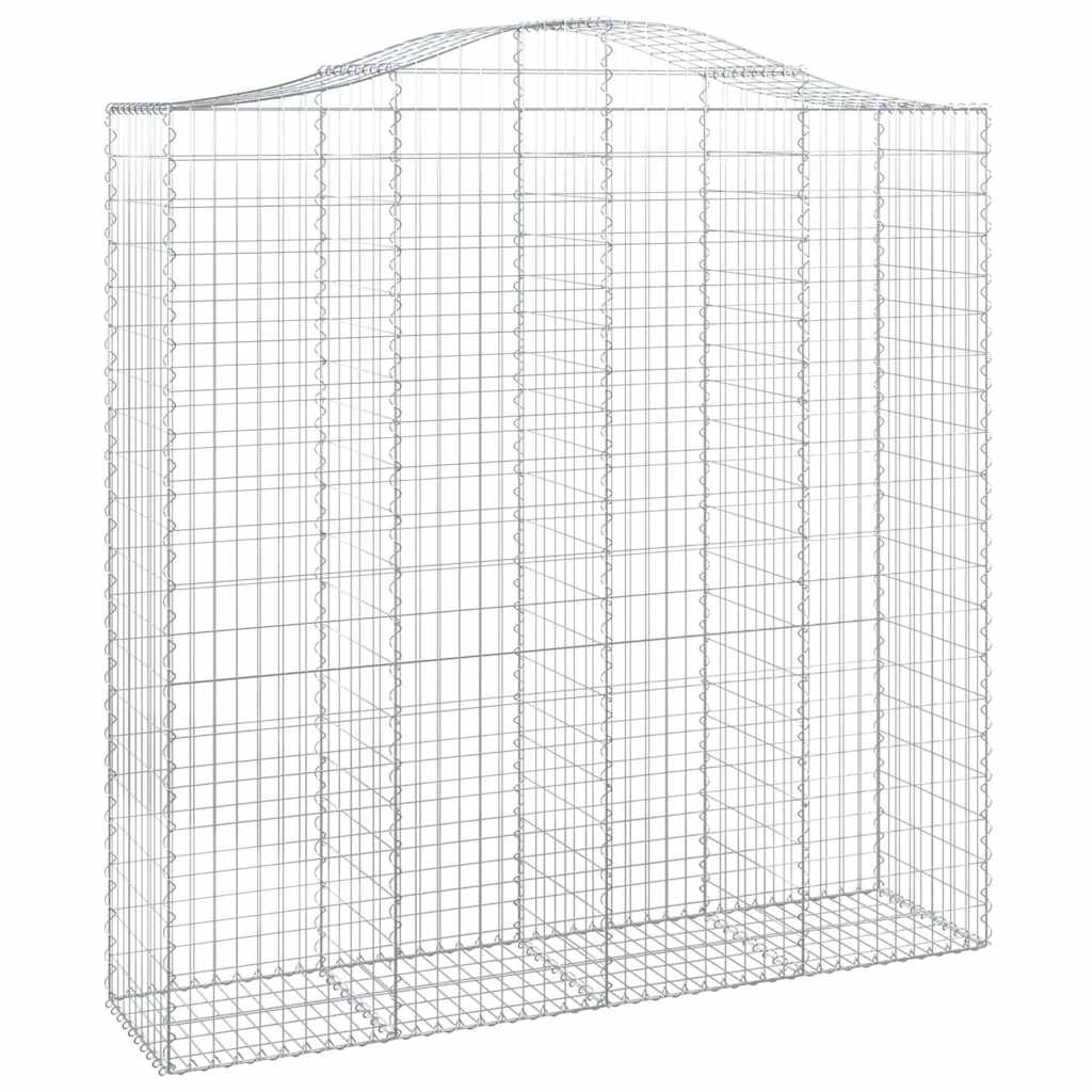 Συρματοκιβώτια Τοξωτά 8 τεμ. 200x50x200/220 εκ. Γαλβαν. Ατσάλι