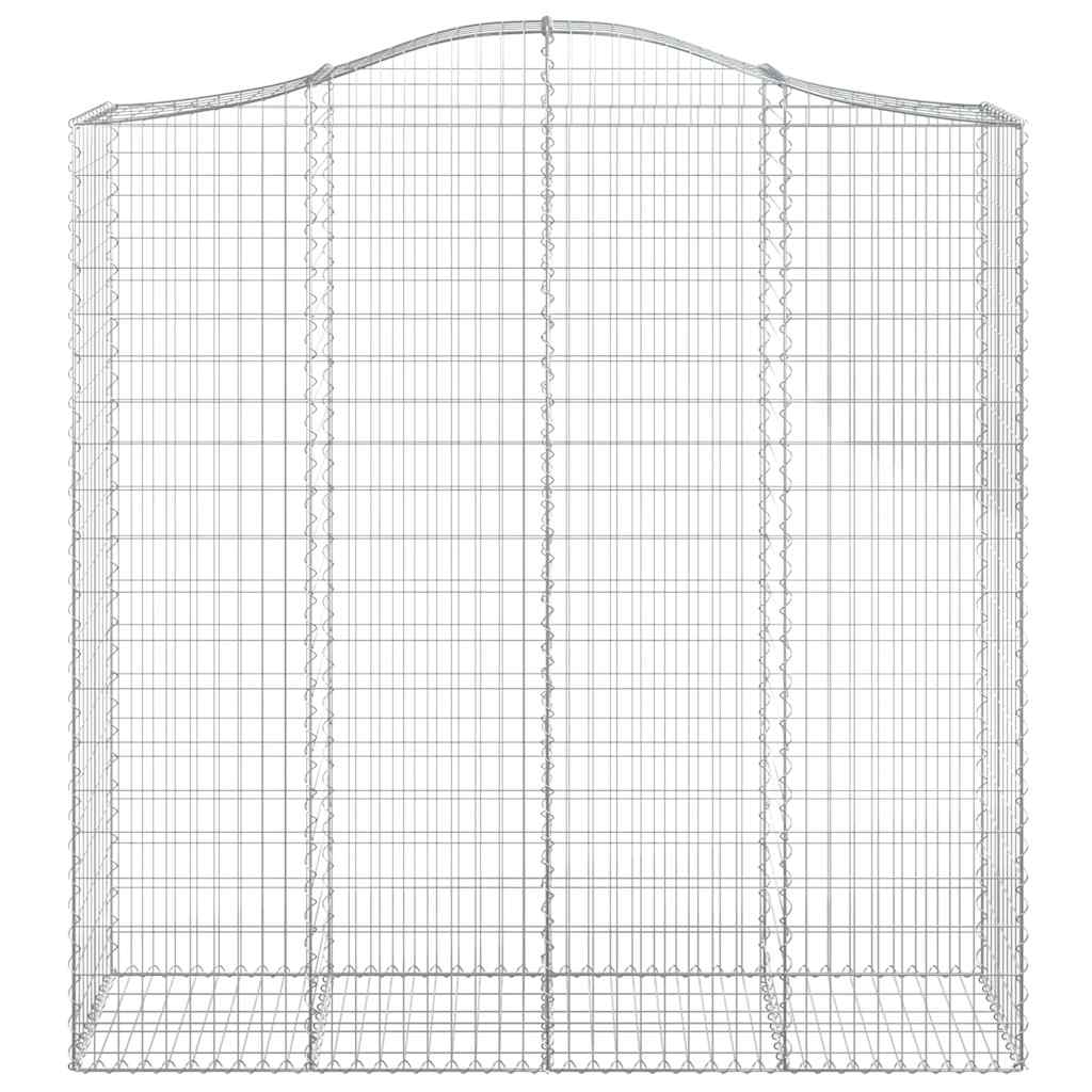 Συρματοκιβώτια Τοξωτά 8 τεμ. 200x50x200/220 εκ. Γαλβαν. Ατσάλι
