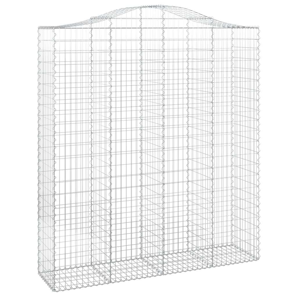 Συρματοκιβώτια Τοξωτά 7 τεμ. 200x50x220/240 εκ. Γαλβαν. Ατσάλι