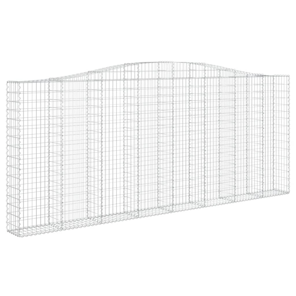 Συρματοκιβώτια Τοξωτά 8 τεμ. 400x30x160/180 εκ. Γαλβαν. Ατσάλι