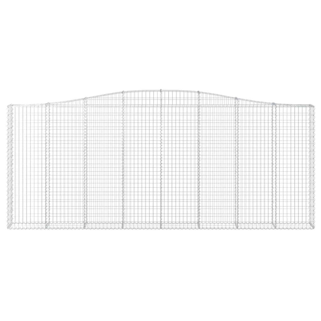 Συρματοκιβώτια Τοξωτά 8 τεμ. 400x30x160/180 εκ. Γαλβαν. Ατσάλι