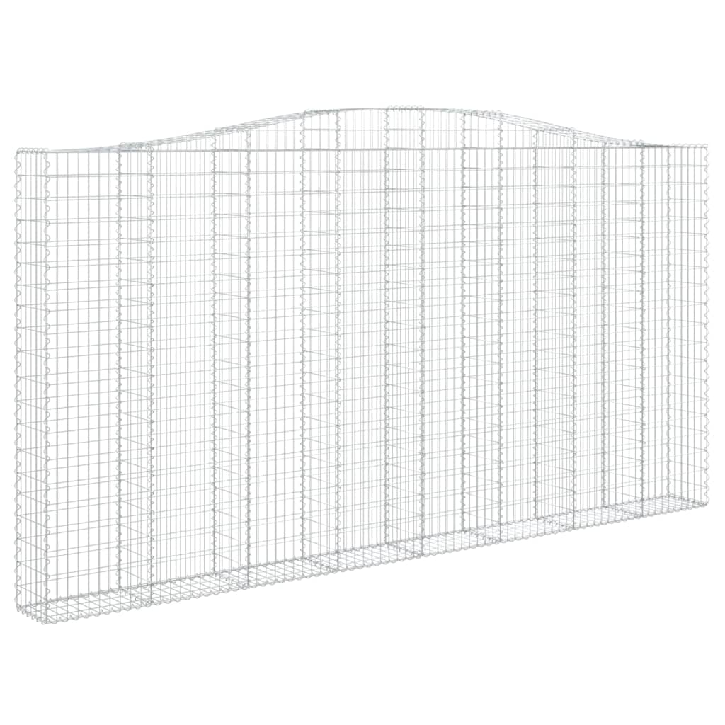 Συρματοκιβώτια Τοξωτά 9 τεμ. 400x30x200/220 εκ. Γαλβαν. Ατσάλι