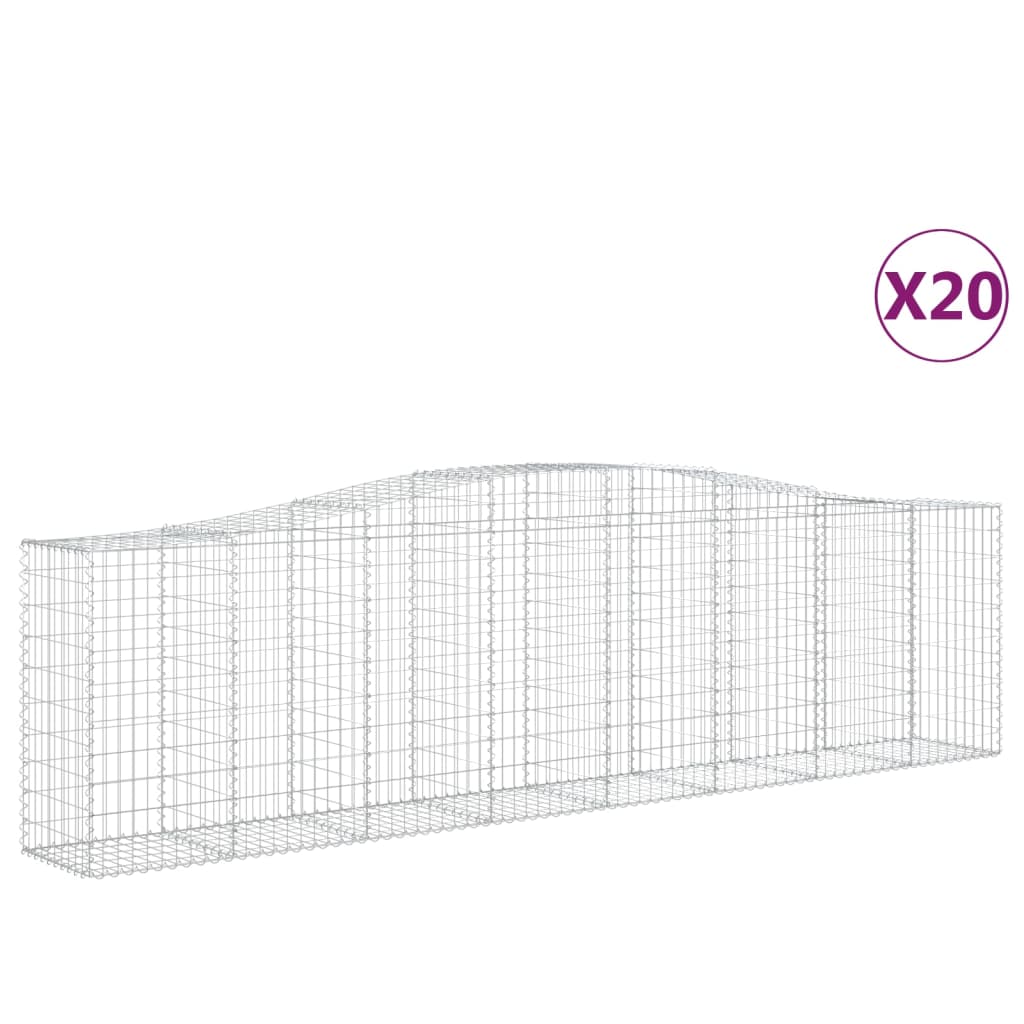 Συρματοκιβώτια Τοξωτά 20 τεμ. 400x50x100/120 εκ. Γαλβαν. Ατσάλι