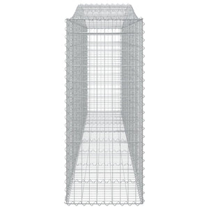 Συρματοκιβώτια Τοξωτά 4 τεμ. 400x50x120/140 εκ. Γαλβαν. Ατσάλι