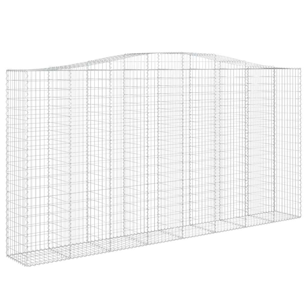 Συρματοκιβώτια Τοξωτά 3 τεμ. 400x50x200/220 εκ. Γαλβαν. Ατσάλι